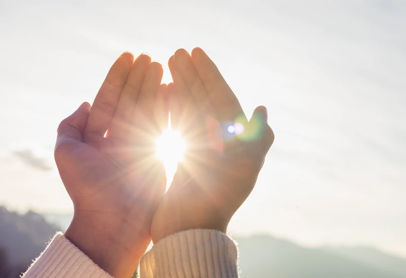 エネルギーを受ける写真